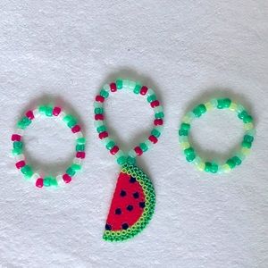 Watermelon Sugar EDM friendship Bracelets bff colorful green pink festival